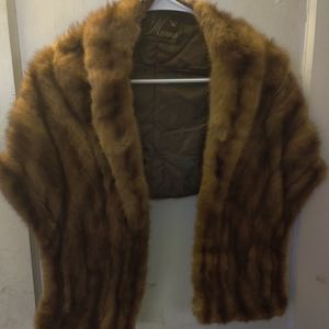 Vintage mink fur shawl